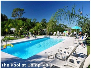 The Pool at Camp Mars gay campground in Florida